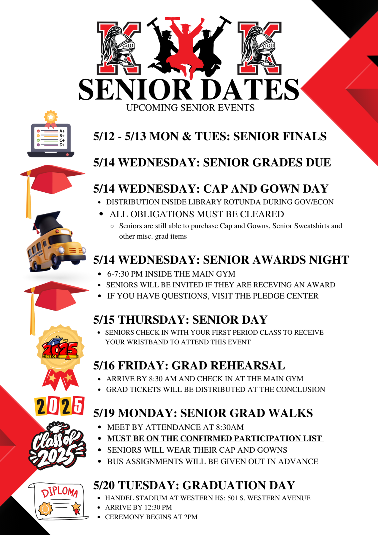 Class of 2025 Senior Dates 